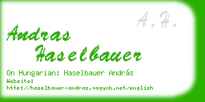 andras haselbauer business card